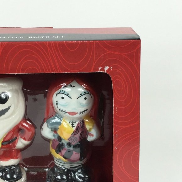 Disney The Nightmare Before Christmas Santa Jack Sally Salt Pepper Shakers New - Picture 6 of 12